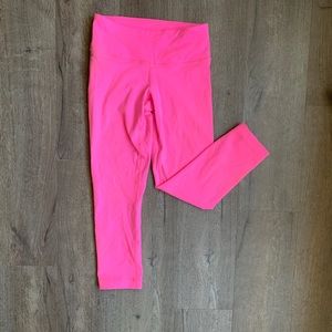 Bright pink lulu leggings